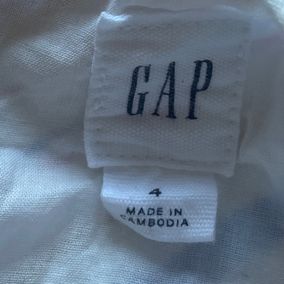 Gap Fit and Flare Cami Dress in Linen-Cotton Striped Dress, Size 4 - Picture 4 of 4